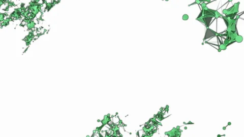 Clusters of transforming forms. electrical neural network. design for text. the Stock Footage 87160720