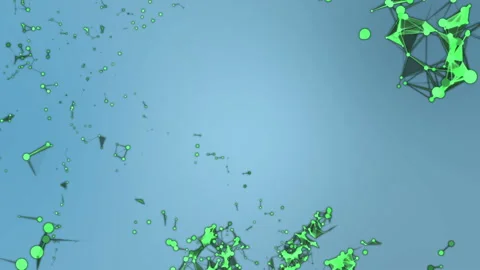 Clusters of transforming forms. Milky Way. electrical neural network. design for Stock Footage 87160972