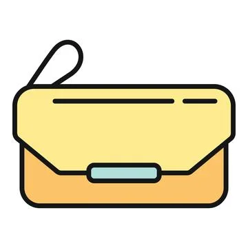 Clutch bag flat icon representing fashion and style Stock Illustration