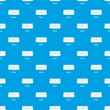 Clutch bag pattern vector seamless blue Illustrazione stock