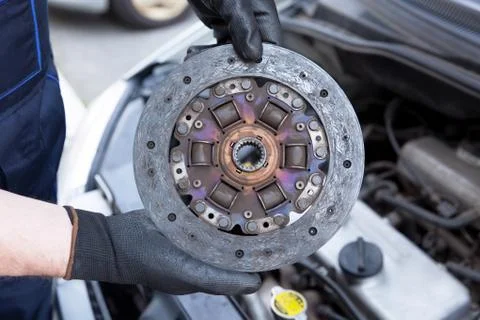 Clutch disc replacement Stock Photos