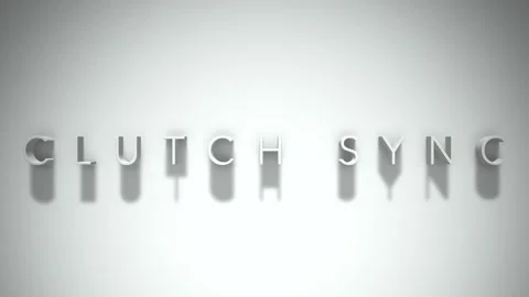 Clutch sync 3D title animation with shadows on a white background Video stock 297515549