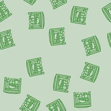 Cluttered messy garage line vector seamless pattern 스톡 일러스트