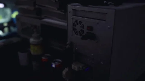 Cluttered tech workspace. Repair zone with tools and components Stock Footage 338343256