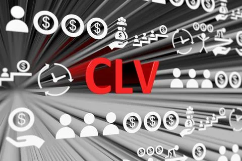 CLV concept blurred background 3d render illustration Stock Illustration