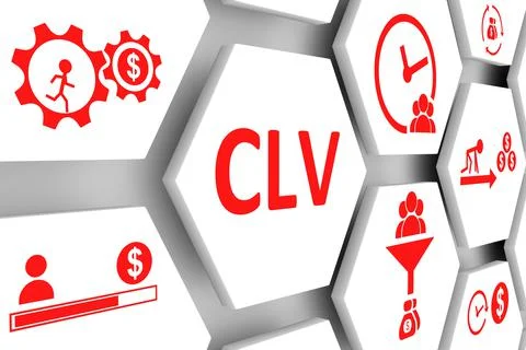 CLV concept cell background 3d illustration Stock Illustration