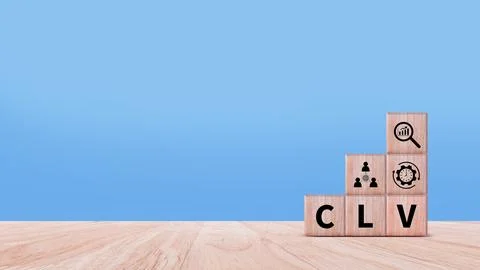 CLV, Customer lifetime value concept, Increasing CLV marketing strategy pla.. Stock Photos