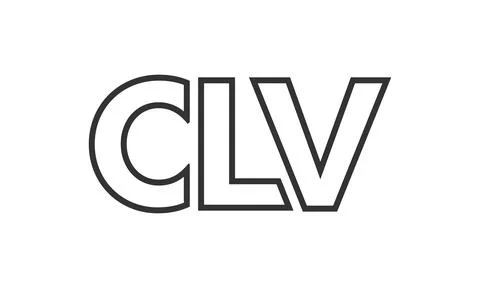 CLV logo design template with strong and modern bold text. Initial based ve.. Illustrazione stock