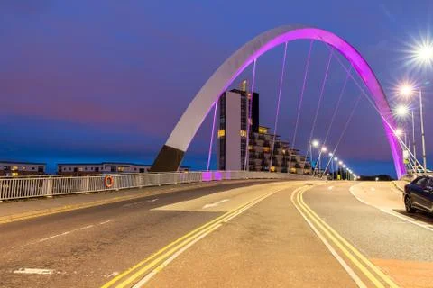 Clyde Arc Bridge Glasgow Stock Photos
