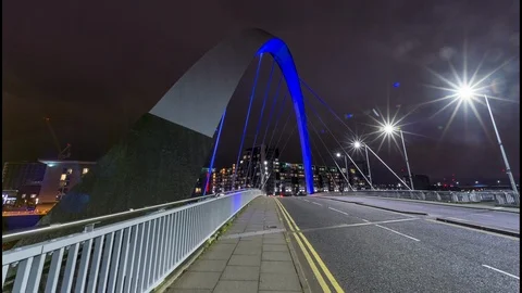 Clyde Arc(the Squinty) - Glasgow Video stock 122424504