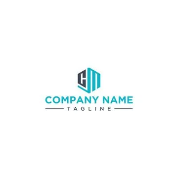 CM letter icon hexagon shape Stock Illustration