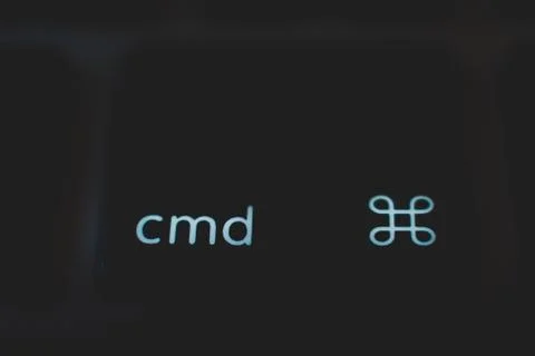 Cmd key on a computer keyboard Stock Photos