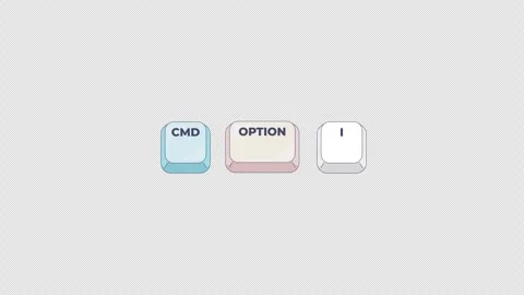 CMD Option I keyboard shortcut keys animation Stock Footage 332273622