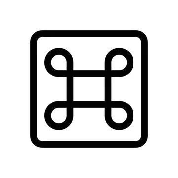 Cmd or command icon linear logo mark in black and white Stock Illustration