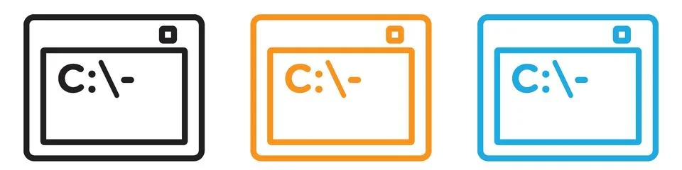 Cmd or command vector logo set collection for web app ui Stockillustratie