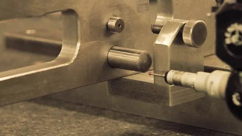 CMM Engineering machine measuring and calculating Stock Footage 82867896