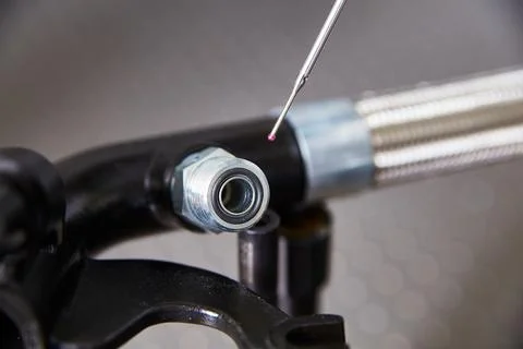 CMM machine programing probe small part inspection machinery background asset Foto stock
