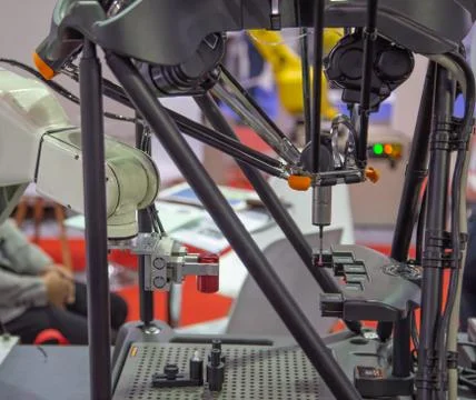 CMM Measuring Machine with robotic arm Stock Photos