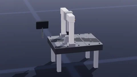 Cmm metrology 3d loop 3D animation seamless loop Stockbeeldmateriaal 341781746
