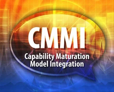 CMMI acronym definition speech bubble illustration Stock Illustration