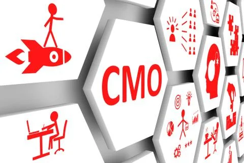 CMO concept cell background 3d illustration Stock Illustration