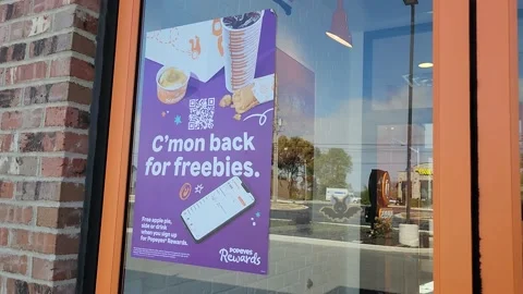 C'mon Back for Freebies Restaurant Signage Food Stock Footage 219825247