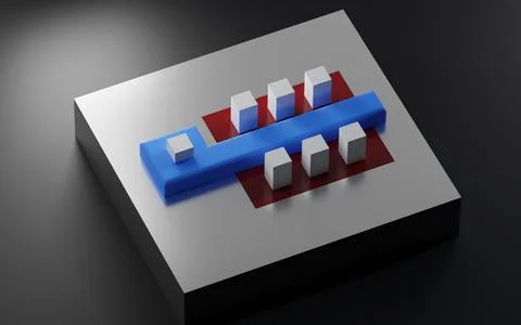 CMOS transistor structure. n-type metaloxidesemiconductor field-effect transi Stock Illustration