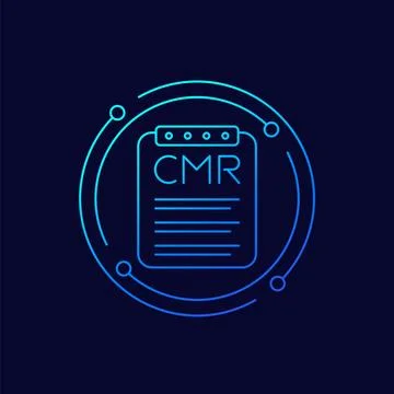CMR icon, consignment note or transport document Stock Illustration
