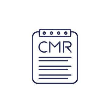 CMR icon, consignment note, transport document Stock Illustration