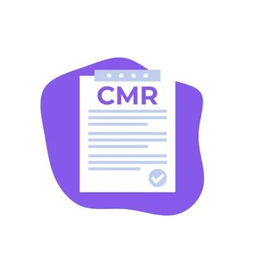 CMR icon, transport document vector 스톡 일러스트