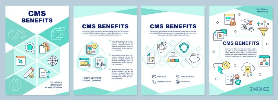 CMS benefits mint brochure template Stock Illustration