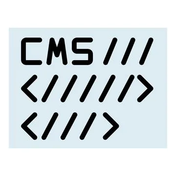 Cms code icon vector flat Illustrazione stock