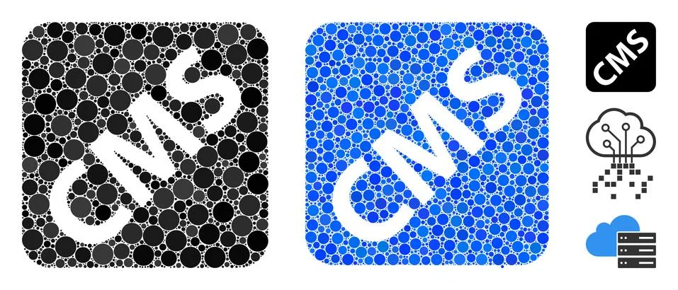 Cms Composition Icon of Circles Stock Illustration
