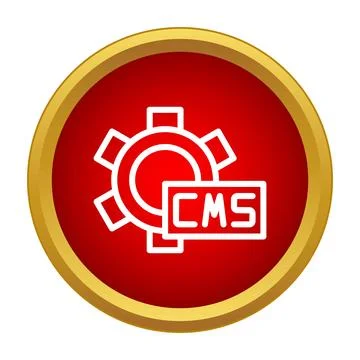 Cms content management system gear settings icon Stock Illustration