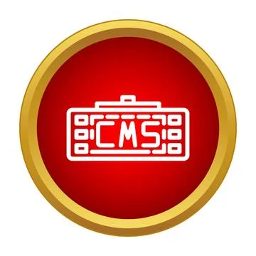 Cms content management system icon for websites Stockillustratie