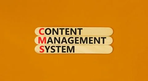 CMS content management system symbol. Concept words CMS content management sy Stock Photos
