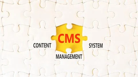 CMS content management system symbol. Concept words CMS content management .. Stock Photos