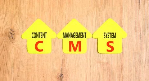 CMS content management system symbol. Concept words CMS content management .. Stock Photos