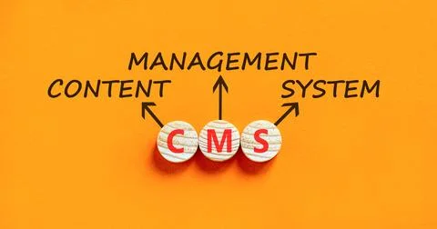 CMS content management system symbol. Concept words CMS content management .. Stockfoto's