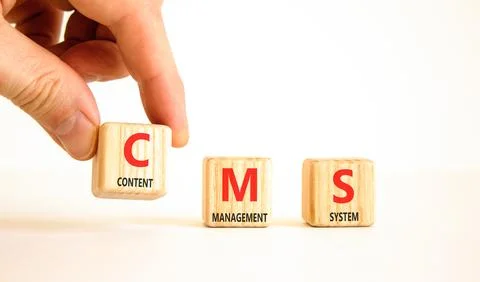 CMS content management system symbol. Concept words CMS content management .. Stockfoto's