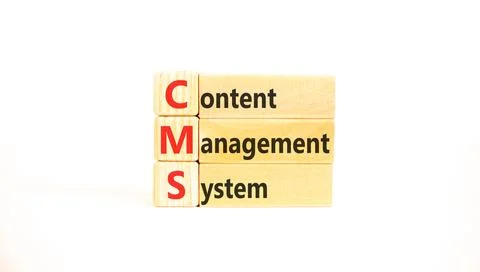 CMS content management system symbol. Concept words CMS content management sy Stockfoto's