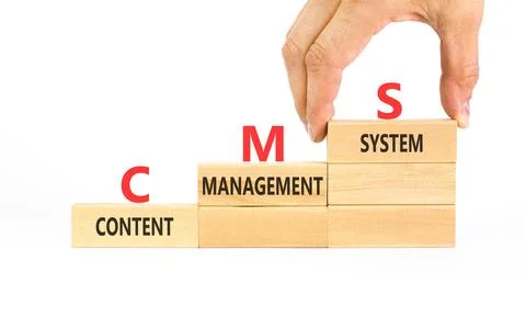 CMS content management system symbol. Concept words CMS content management .. Stockfoto's
