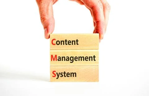 CMS content management system symbol. Concept words CMS content management sy Stockfoto's