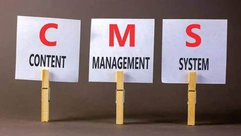 CMS content management system symbol. Concept words CMS content management .. Stockfoto's