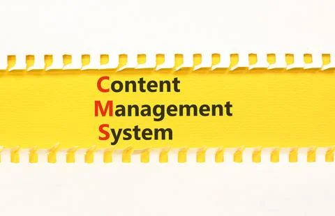 CMS content management system symbol. Concept words CMS content management .. Stock Photos