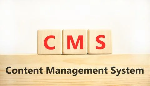 CMS content management system symbol. Concept words CMS content management .. Stock Photos