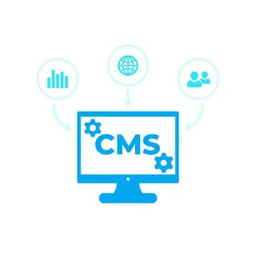 CMS, Content management system vector icons Stock Illustration