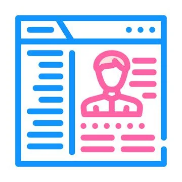 Cms with data kyc color icon vector illustration イラスト素材