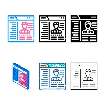 Cms with data kyc color icon vector variety Ilustración de archivo