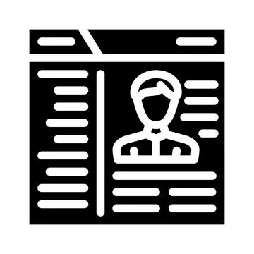 Cms with data kyc glyph icon vector illustration 스톡 일러스트